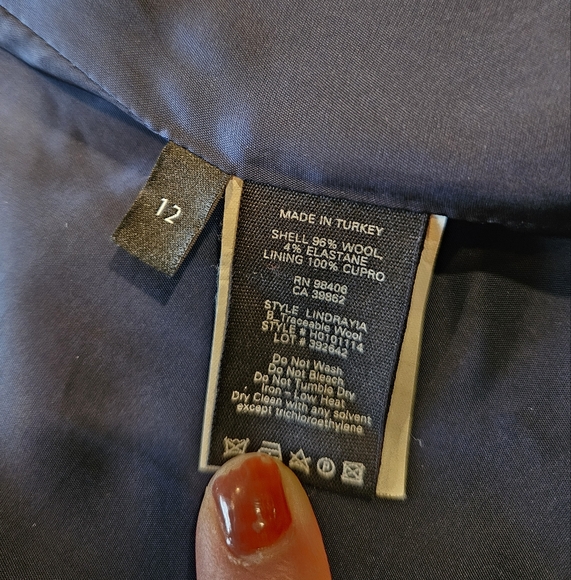 Theory Navy Blazer Size 12 - Picture 2 of 3